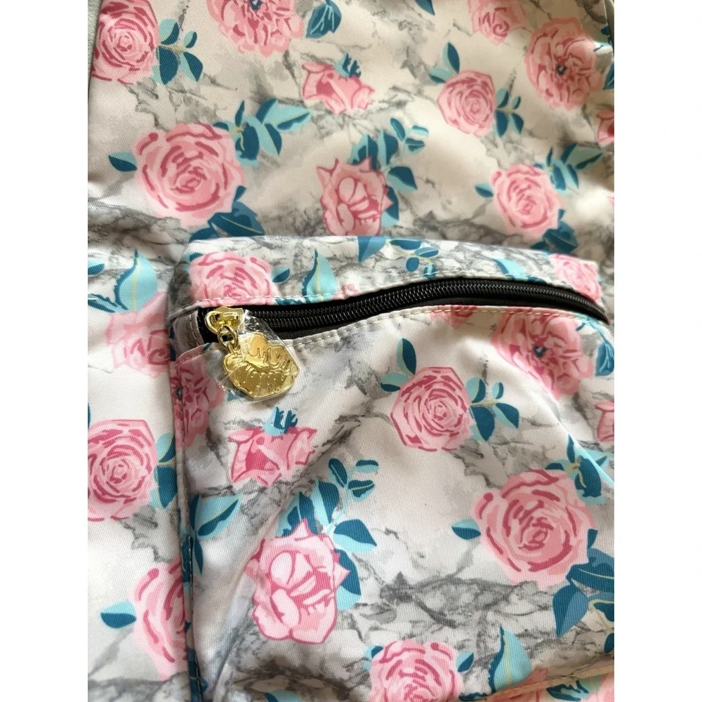 Betsey Johnson‎ Floral Pink Backpack With Lunchbag